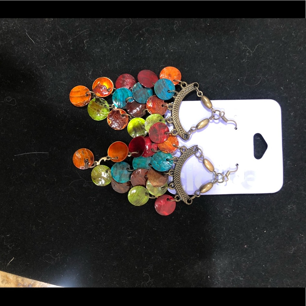 Multi Colored chandelier earrings